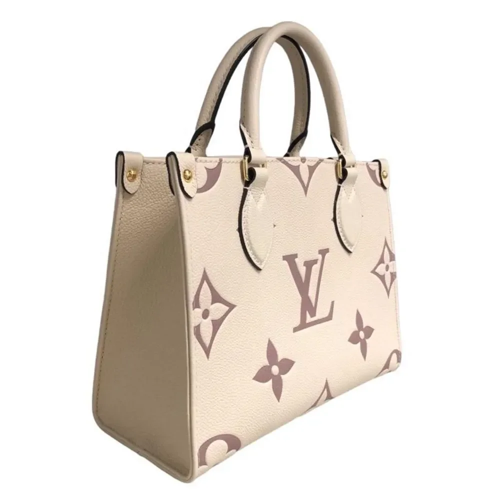 Louis Vuitton On The Go PM Shoulder Bag Creme